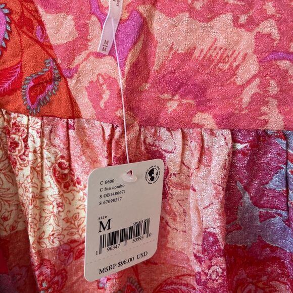 Nwt three people cropped sleeved floral wrap top - Picture 6 of 6